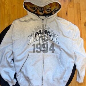 Supreme Black and White Graphic Hoodie